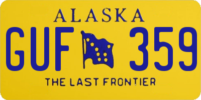 AK license plate GUF359