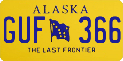 AK license plate GUF366