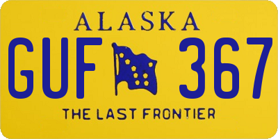 AK license plate GUF367