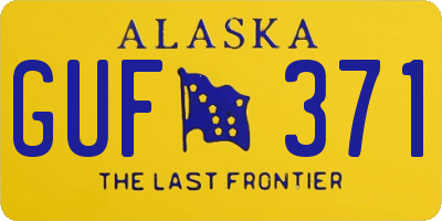 AK license plate GUF371