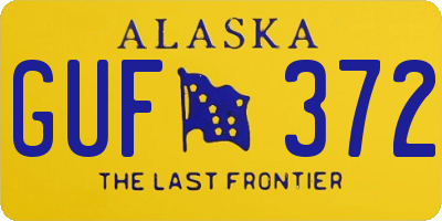 AK license plate GUF372