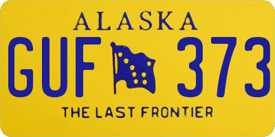 AK license plate GUF373