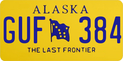 AK license plate GUF384