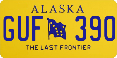 AK license plate GUF390