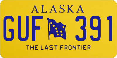 AK license plate GUF391