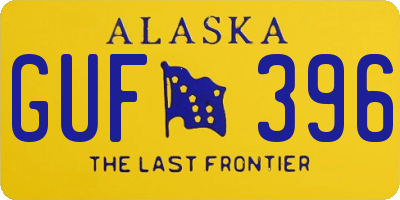 AK license plate GUF396