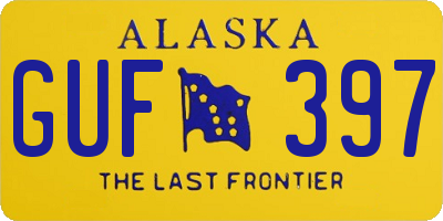 AK license plate GUF397