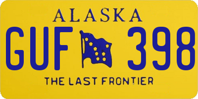 AK license plate GUF398