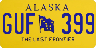 AK license plate GUF399