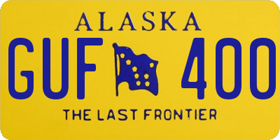 AK license plate GUF400