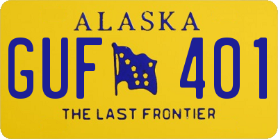 AK license plate GUF401