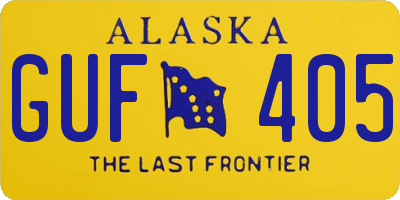 AK license plate GUF405