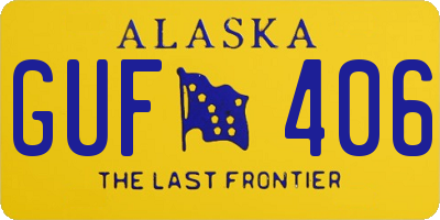 AK license plate GUF406