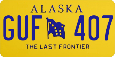 AK license plate GUF407