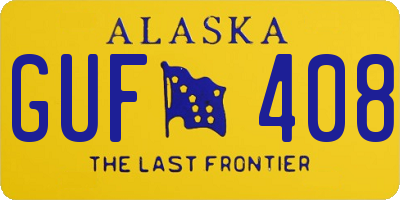 AK license plate GUF408