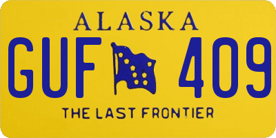 AK license plate GUF409