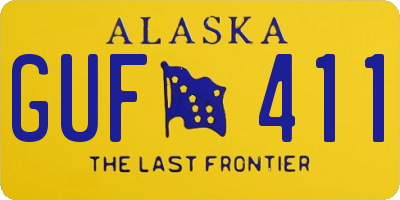 AK license plate GUF411