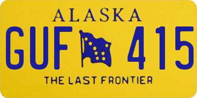 AK license plate GUF415