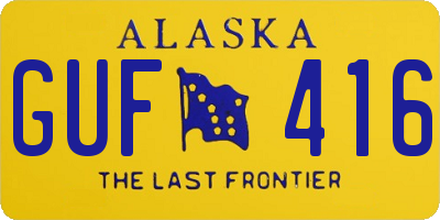 AK license plate GUF416