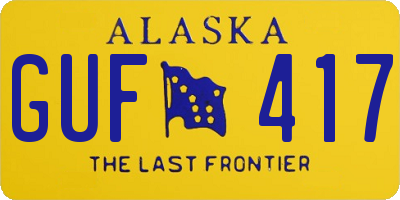 AK license plate GUF417