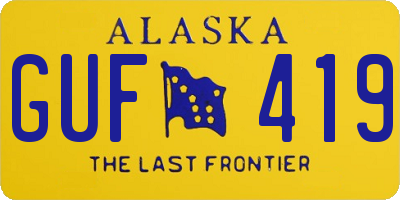 AK license plate GUF419