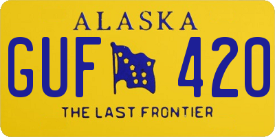 AK license plate GUF420