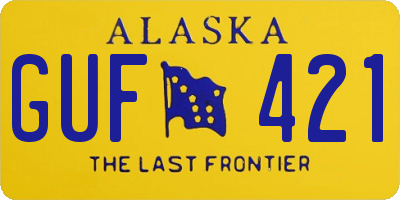 AK license plate GUF421