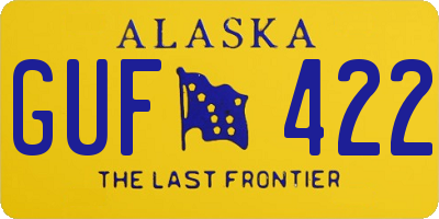 AK license plate GUF422