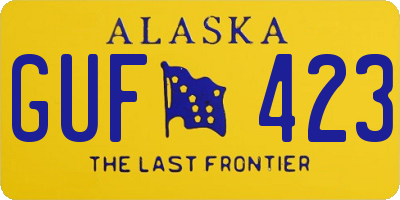 AK license plate GUF423