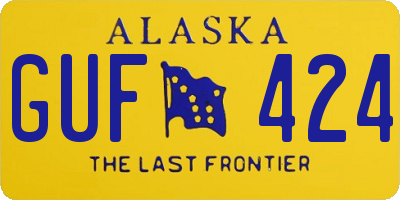 AK license plate GUF424