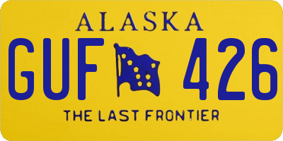 AK license plate GUF426