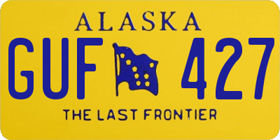 AK license plate GUF427