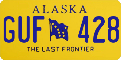 AK license plate GUF428