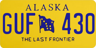 AK license plate GUF430