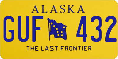 AK license plate GUF432