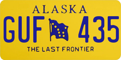 AK license plate GUF435