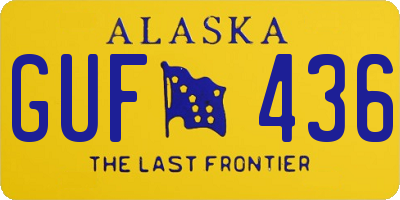 AK license plate GUF436