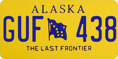 AK license plate GUF438