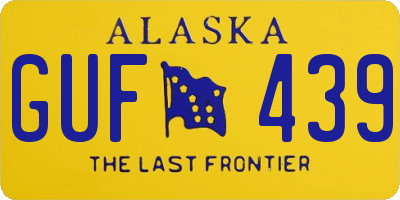 AK license plate GUF439