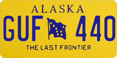 AK license plate GUF440