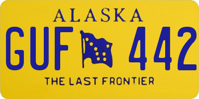 AK license plate GUF442