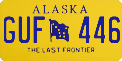 AK license plate GUF446