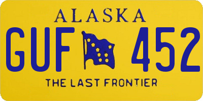 AK license plate GUF452