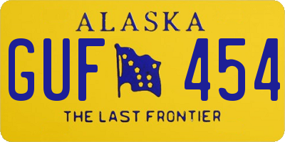 AK license plate GUF454