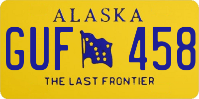 AK license plate GUF458