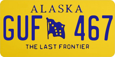 AK license plate GUF467