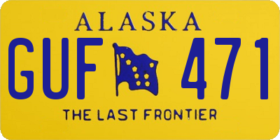 AK license plate GUF471