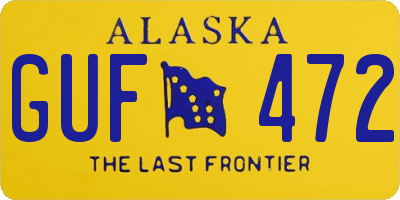 AK license plate GUF472