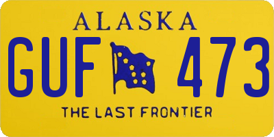 AK license plate GUF473