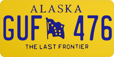 AK license plate GUF476